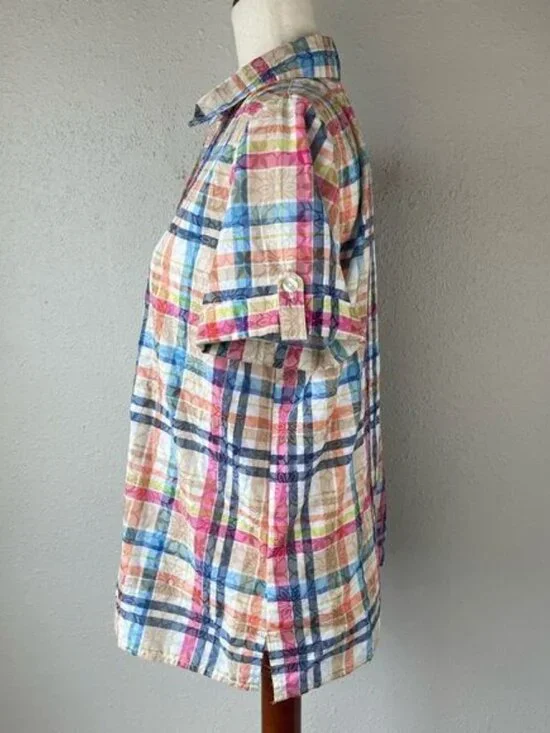 Alfred Dunner Short Sleeve Button Down Shirt Size S EUC - Picture 3 of 6